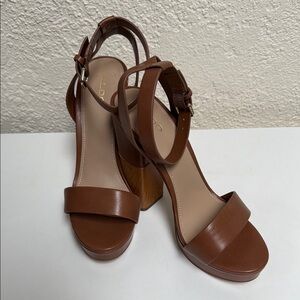 Aldo - Block Heel Sandals with Ankle Straps